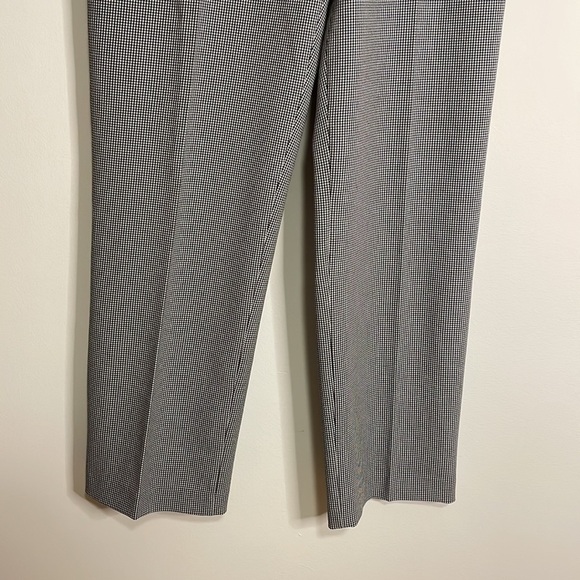 VTG 90s Career Business Pants Houndstooth Waist Trouser 10P Gray Contemporary - Picture 3 of 10